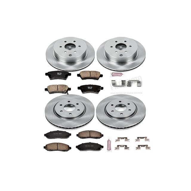 POWERSTOP Autospecialty KOE144 Front and Rear Replacement Brake Kit-OE Brake Rotors & Ceramic Brake Pads For Nissan Pathfinder 2005-2012 [Model Specific]