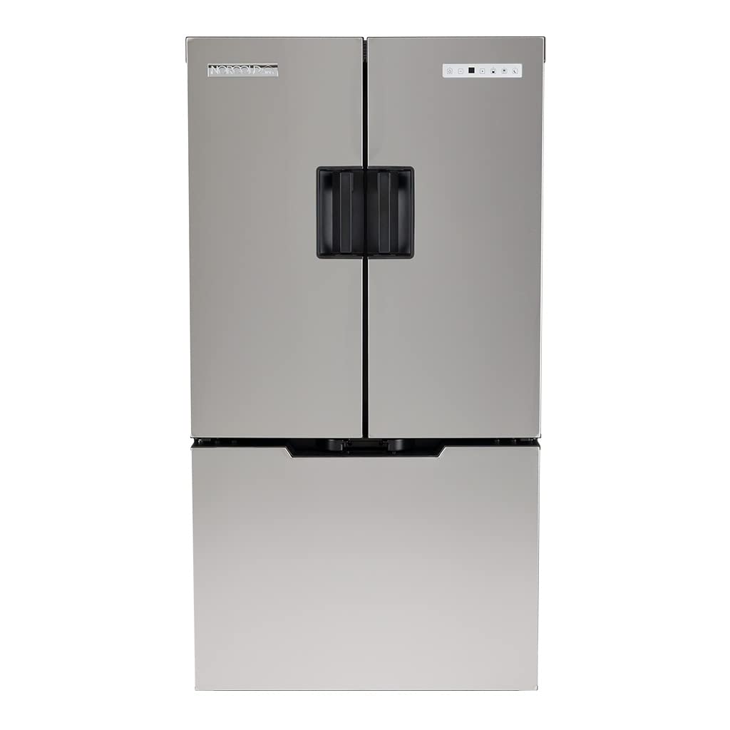 Refrigerator NORCOLD N15DCSS; Dual Compartment 3 Door Refrigerator With Freezer; Permanent; 15 Cubic Foot; 32-3/4 Inch Width x 24 Inch Depth x 63-5/16 Inch Height; 6.5 Amp Draw At 12 Volt DC