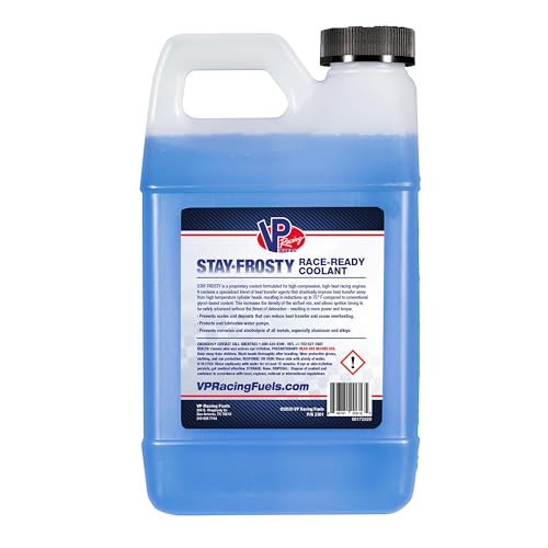 VP Racing Fuels Race-Ready Stay Frosty Coolant 64 Ounces for High-Compression, High-Heat Engines. Reduce Engine Temps by Up to 30 Degrees