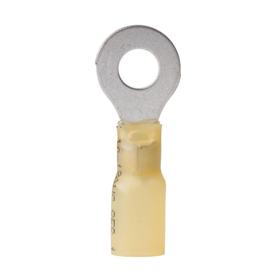 312499 ANCOR MARINE GRADE Electrical Nylon Insulated Adhesive Lined Heat Shrink Ring Terminals (12 to 10-Gauge, Size 1/4 Screw, 100-Pack)