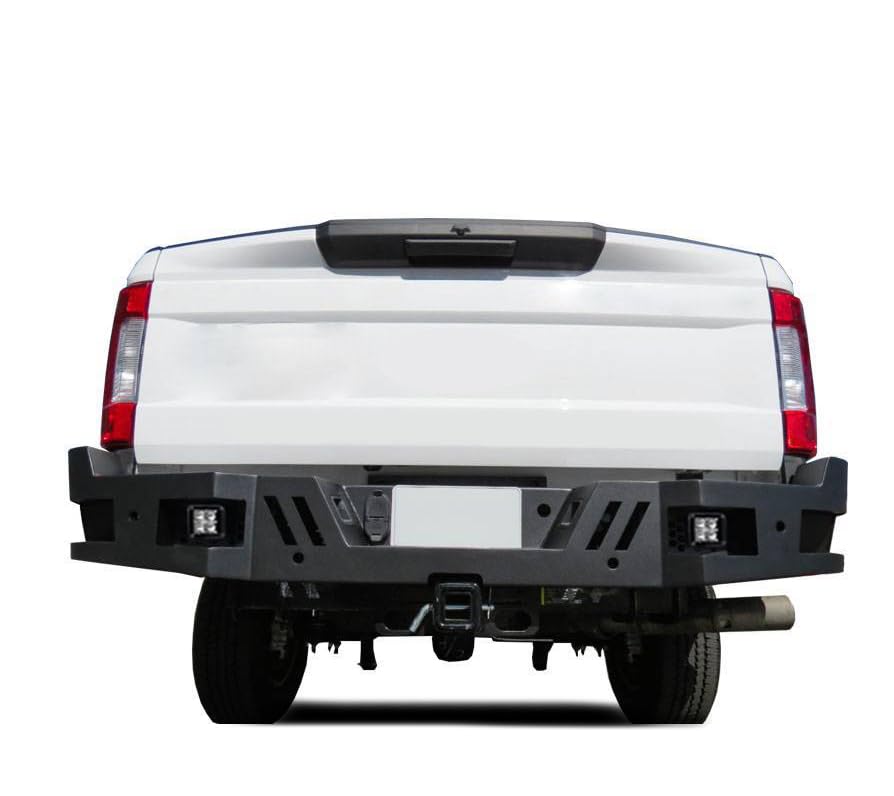 Super Heavy Duty Black Horse Armour Rear Bumper Matte Black Includes 1 set of 4in cube lights Compatible with 2017-2024 Ford F-250 Super Duty|2017-2024 Ford F-350 Super Duty-ARB-F217-KIT