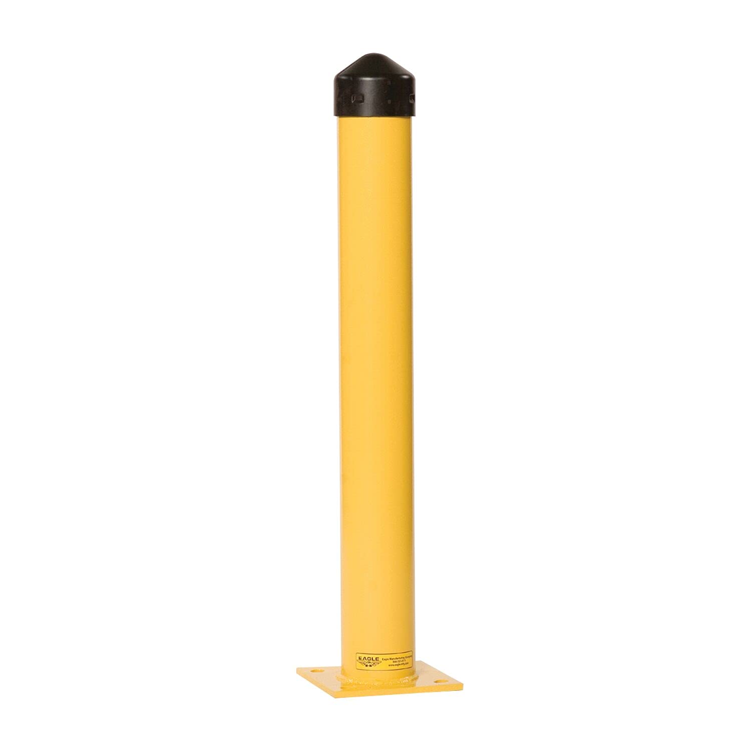 1757 Eagle Bollard Post, Round, 5" Size, 5-19/32" Diameter x 42" Height, Yellow