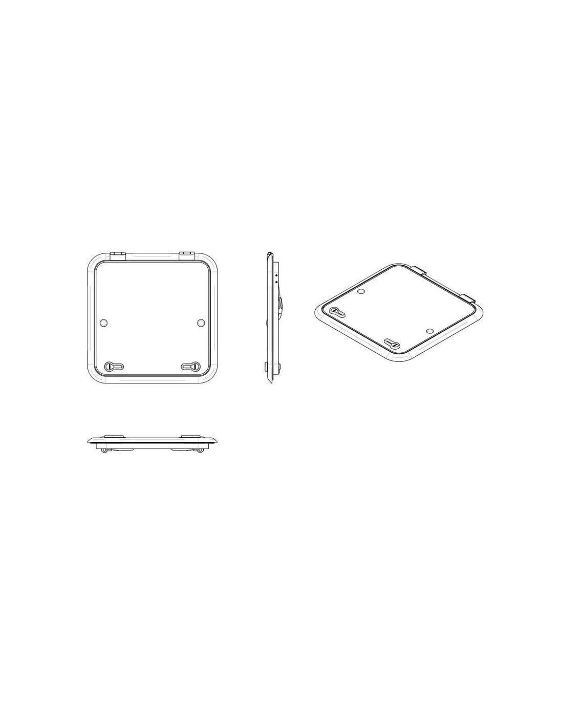 Vetus Altus Escape Hatch, 18.5x18.5, Silver ALT4747SL