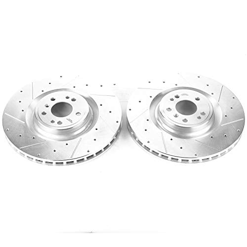 Power Stop Front EBR1461XPR Performance Drilled, Slotted & Plated Brake Rotor Pair