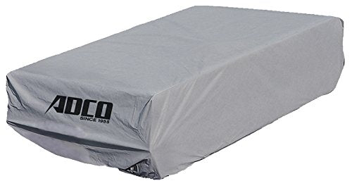 ADCO Pop Up 2893 Folding Trailer Polypropylene Cover, Fits 12'1" - 14' Trailers, Gray/White
