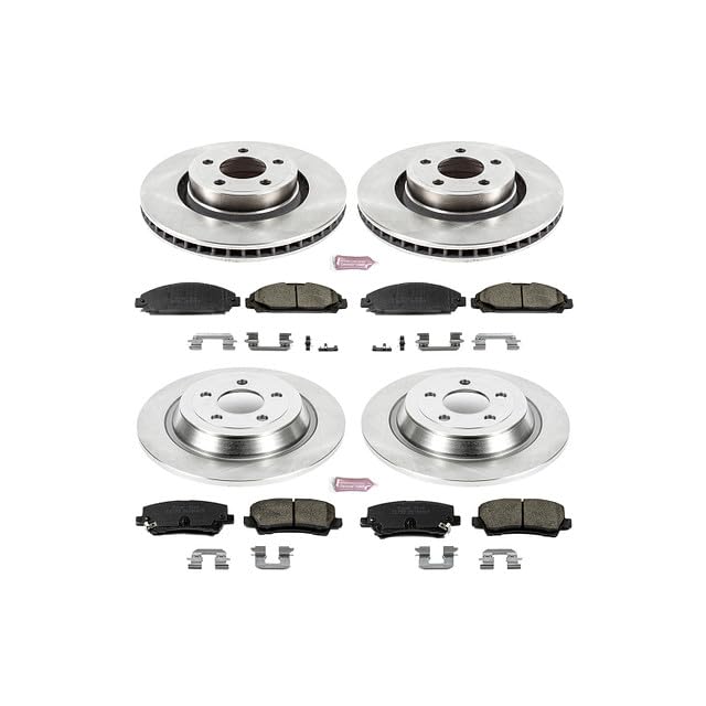 Power Stop Autospecialty KOE6808 Front and Rear Replacement Brake Kit-OE Brake Rotors & Ceramic Brake Pads For Ford Mustang 2015-2020 [Model Specific]