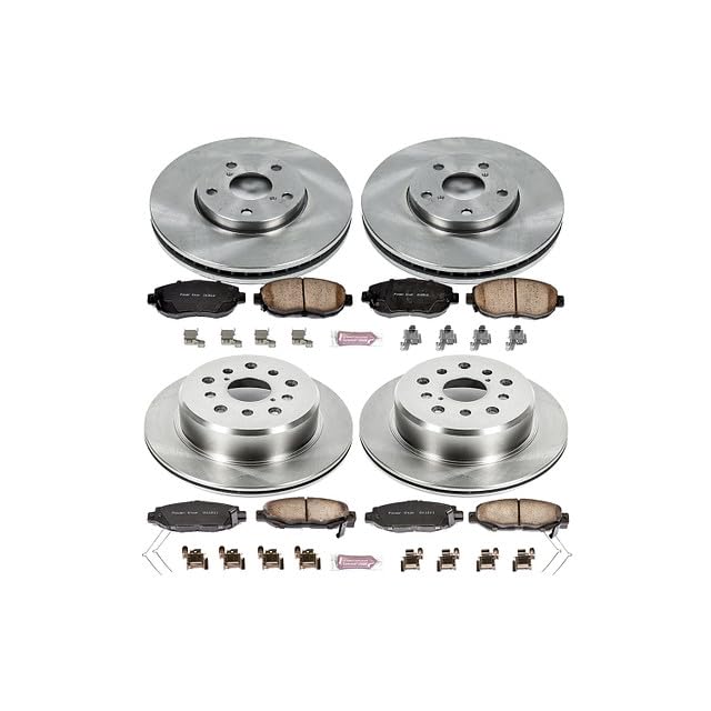 POWERSTOP Autospecialty KOE1078 Front and Rear Replacement Brake Kit-OE Brake Rotors & Ceramic Brake Pads For Lexus GS300 1993-1997 [Model Specific]