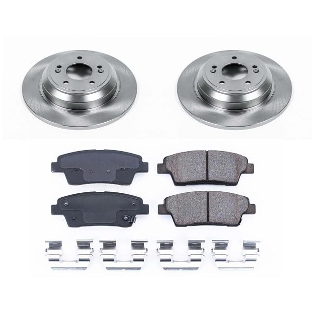 Brake Kit PowerStop For Genesis G80 2017-2020, Genesis 2010-2016, Kia K900 2015-2017 [Model Specific] - Autospecialty Rear OE Disc Rotors & Ceramic Brake Pads Replacement, KOE5848