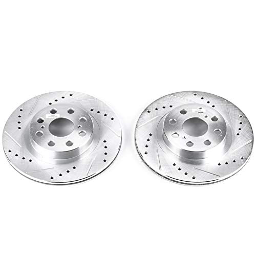 Power Stop Rear JBR936XPR Evolution Drilled & Slotted Rotor Pair For Toyota MR2 Spyder 2000-2005 [Model Specific]