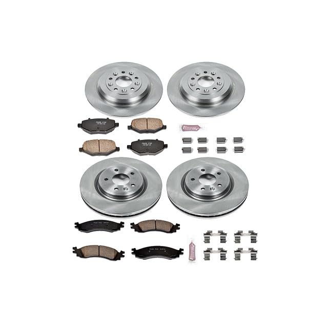 Power Stop Autospecialty KOE5508 Front and Rear Replacement Brake Kit-OE Brake Rotors & Ceramic Brake Pads For Ford Taurus 2010 [Model Specific]