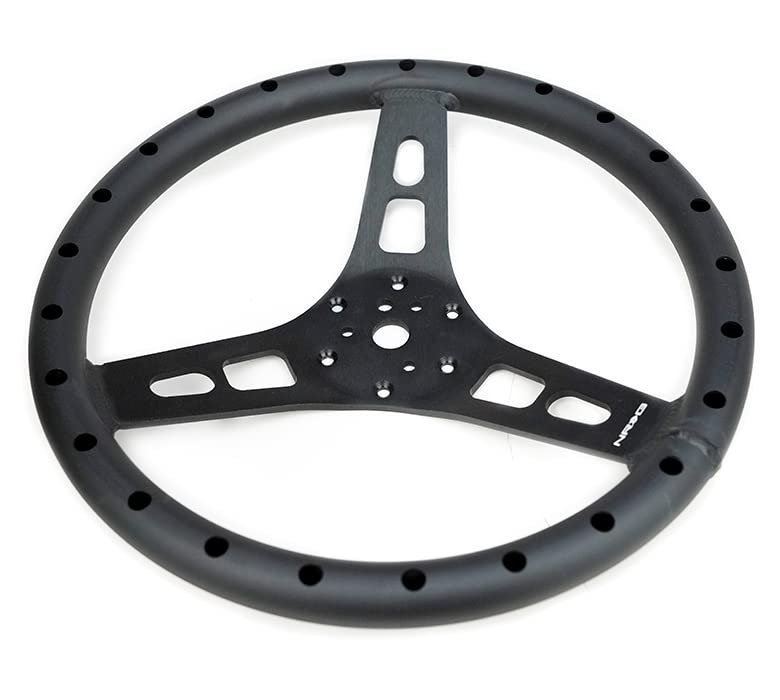 NRG Innovations Reinforced NRG-RST-025MB-1 Steering Wheel - 350mm Sport Full Aluminum Light Weight Welded Steering Wheel