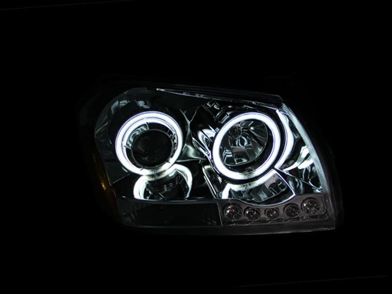 Projector Headlight Set ANZO USA w/CCFL Halo-Chrome 121219