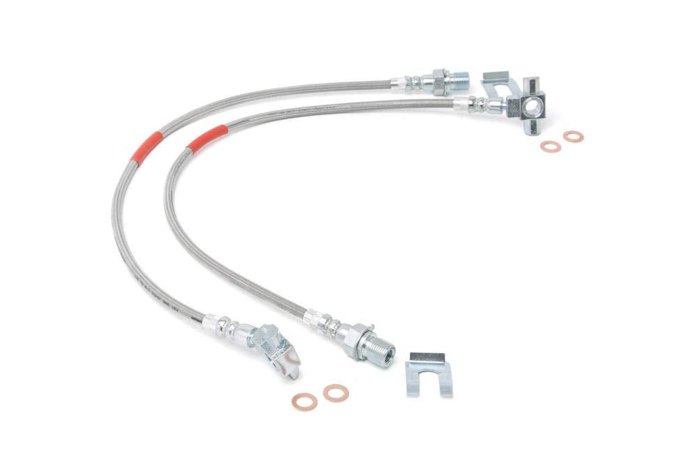 Rough Country Stainless Front Brake Lines for 71-87 GMC C15/K15 | 4-6" - 89340S