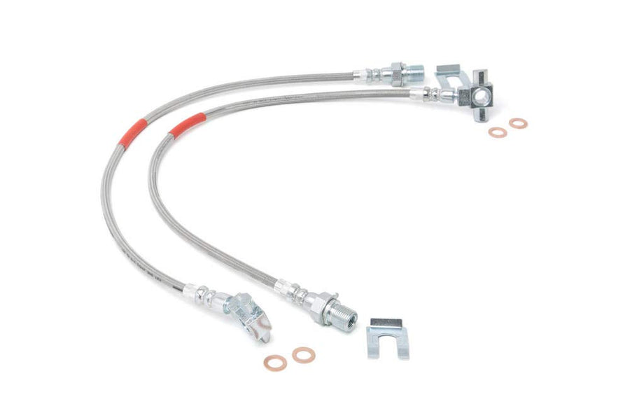 Rough Country Stainless Front Brake Lines for 71-87 GMC C15/K15 | 4-6" - 89340S
