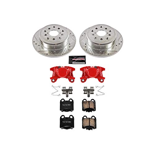Power Stop Z23 KC1149A Evolution Sport Rear Caliper Brake Kit- Brake Rotor, Carbon-Fiber Ceramic Brake Pads and Brake Caliper For Lexus IS300 2001-2005 [Model Specific]