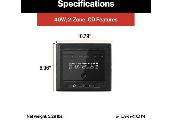 Furrion® - RV & Marine Furrion Entertainment System - 40W, 2-Zone #DV7200S