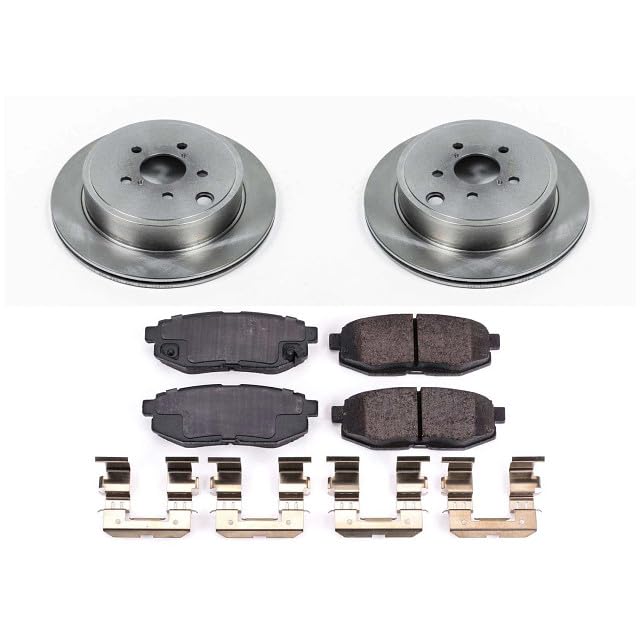 Power Stop KOE5883 Rear Replacement Brake Kit-OE Brake Rotors & Ceramic Brake Pads For Scion FR-S, BRZ, Legacy, Outback, 86, GR86 [Model Specific]