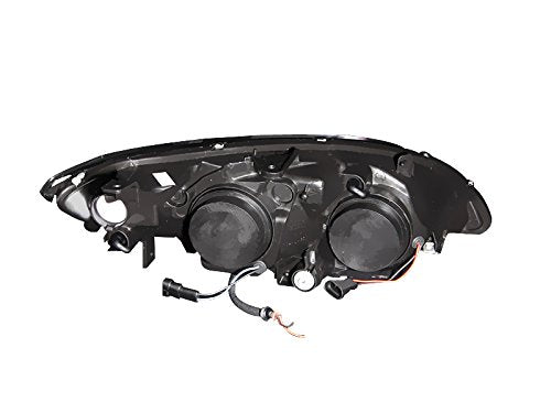 Projector Headlight Set ANZO USA w/LED Halo-Black 121059