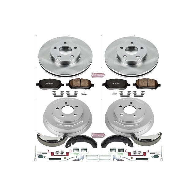 Power Stop Autospecialty KOE15422DK Front and Rear Replacement Brake Kit-OE Brake Drums & Ceramic Brake Pads
