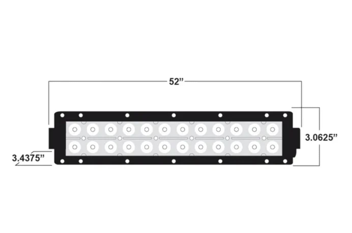 52" Daytona Lights - 300 Watt Dual Row Lightbar (DL-DR52)