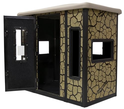 Penthouse Muddy Box Blind w/Elite 5' Tower, Steel Wall Construction, Cracked Mud Camo