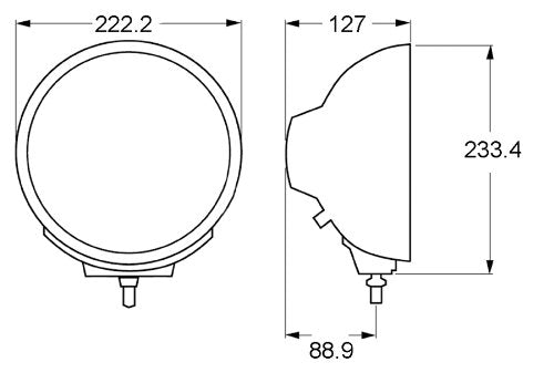 H12560001 HELLA Lamp Re 4000 Fog Blk H3 12V