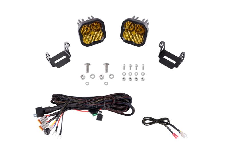 Diode Dynamics SS3 LED Ditch Light Kit for 2021 Ford Bronco, DD7187 Pro Yellow Combo