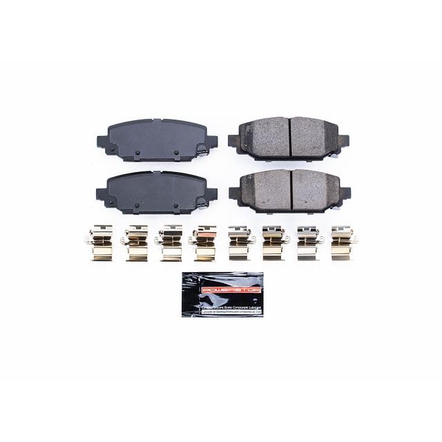 Power Stop Z23-6005 Z23 Evolution Sport Carbon Fiber Infused Ceramic Brake Pads with Hardware For Jeep Wrangler 2018-2022 [Model Specific]