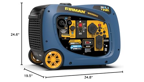 Dual Fuel Firman WH03041 Inverter Generator, Recoil-Start, 3300/3000-Watt - Quantity 1