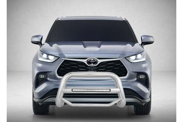 MAX Black Horse Beacon Bull Bar No Skid Plate Stainless Steel Compatible with 2020-2023 Toyota Highlander-MAB-TOF5407S