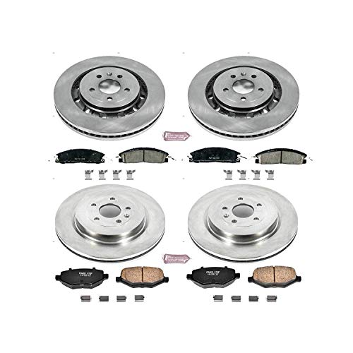 Power Stop Autospecialty KOE7573 Front and Rear Replacement Brake Kit-OE Brake Rotors & Ceramic Brake Pads
