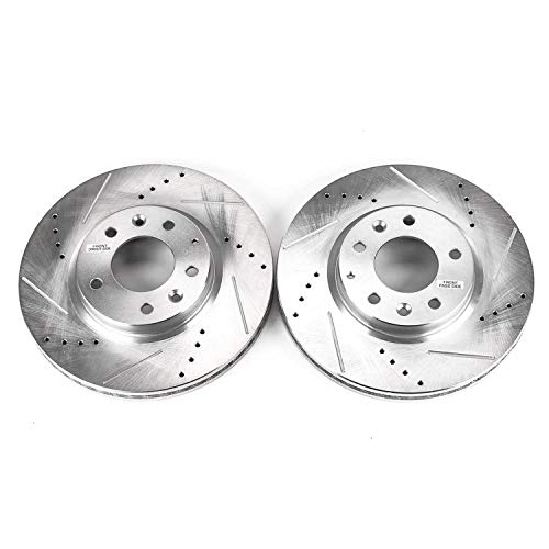 Power Stop Front JBR1314XPR Drilled & Slotted Evolution Rotor Pair For Mazda CX-7 2007-2012 [Model Specific]