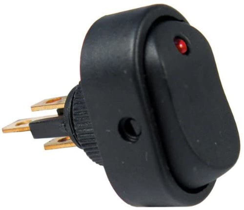 Peterson Led Red PMV5584PT Oblong, Rocker 25A/12V .5 Mount .25B