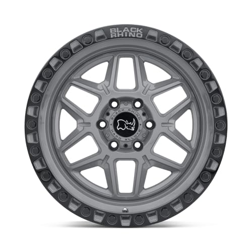 KELSO Black Rhino Hard Alloys 17X9 6X5.5 4.53-12mm BATTLESHIP GRAY W/BLACK RING - 1790KLS-26140G12