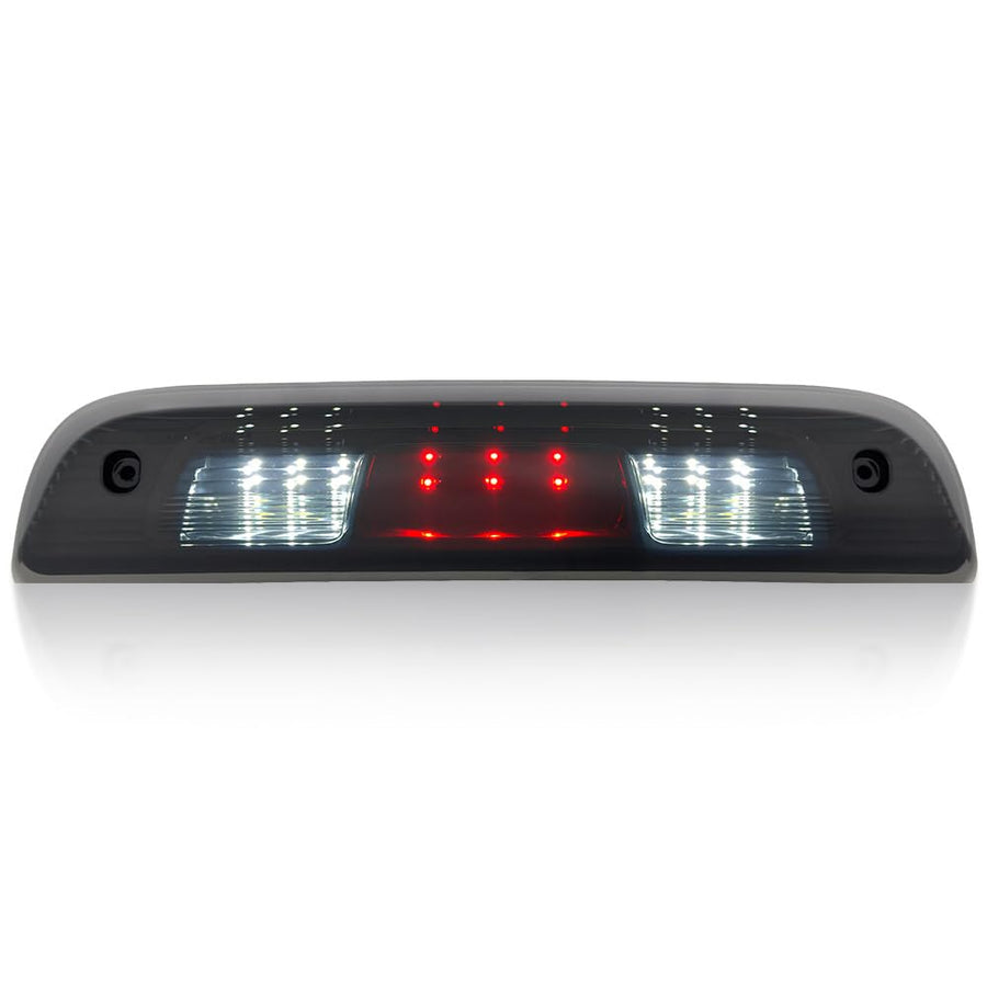 RECON - Fits 14-19 Silverado & Sierra (3rd GEN) 1500, 2500, 3500 Red LED 3rd Brake Light Kit with White LED Cargo Lights with Smoked Lens