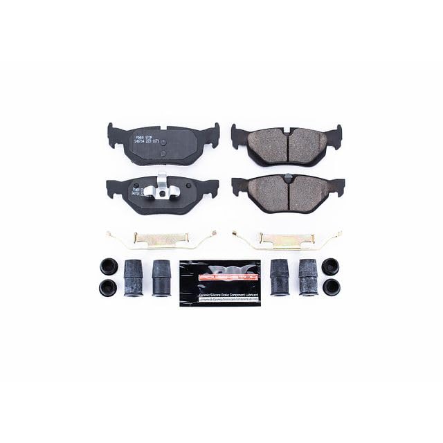 Power Stop Z23-1171 Z23 Evolution Sport Carbon Fiber Infused Ceramic Brake Pads with Hardware For BMW 323i 2007-2009, BMW 325xi 2006 [Model Specific]