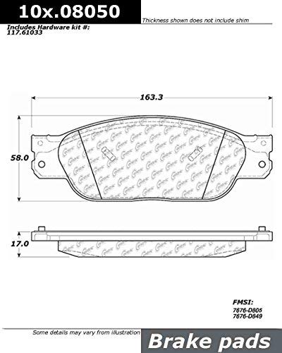 104.08050 Centric Parts, Inc. Semi-Metallic Brake Pads