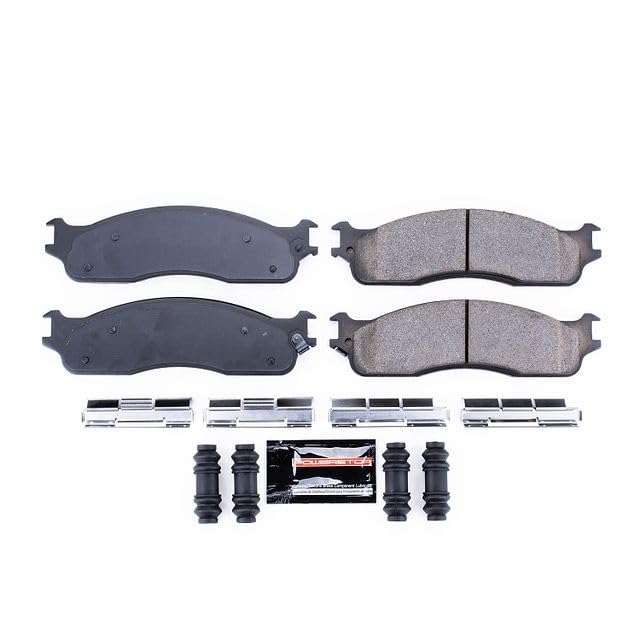 Power Stop Z23-965 Z23 Evolution Sport Carbon Fiber Infused Ceramic Brake Pads with Hardware For 2006-2008 Dodge Ram 1500 [Mega Cab Models] | 2003-2008 Dodge Ram 2500 3500 Pickup