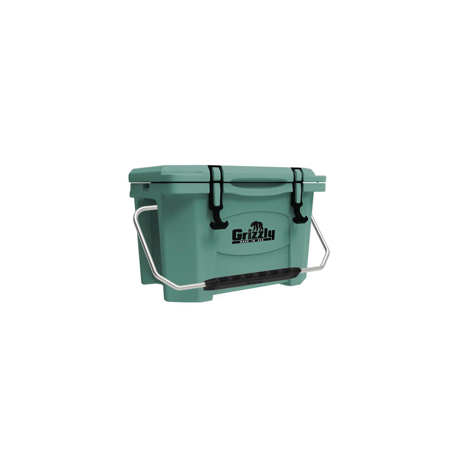20 Cooler Grizzly | 20 qt Ice Chest Durable Rotomolded Insulated | Made in USA | Warranty for Life | For Beach Boat Camping Fishing Hunting | G20 | Seafoam