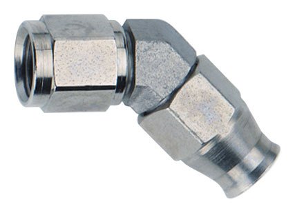 Fragola 45 Degree Bent -4AN Double Swivel Hose End