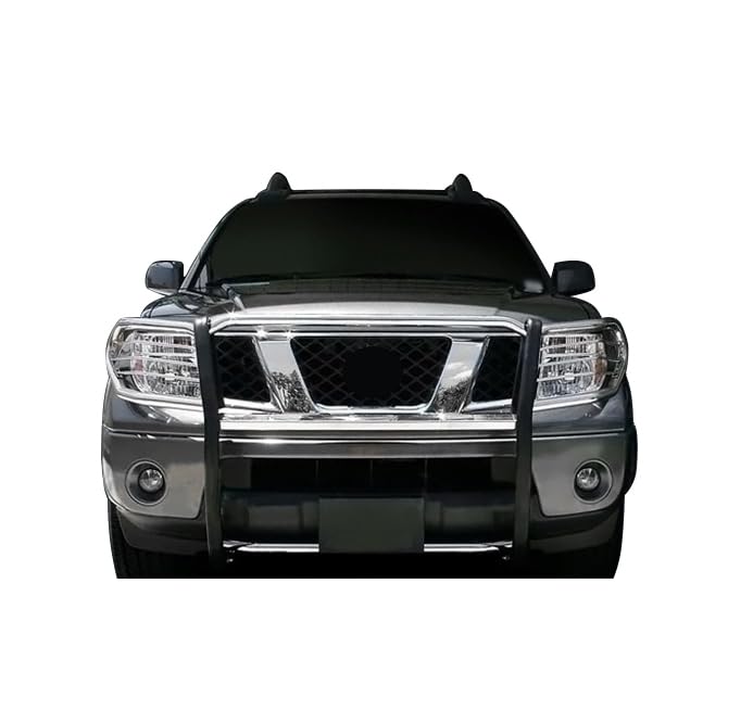 Bumper Guard Black Horse Grille brush Modular Stainless Steel Compatible with 2005-2021 Nissan Frontier|2005-2007 Nissan Pathfinder-17A110200MSS