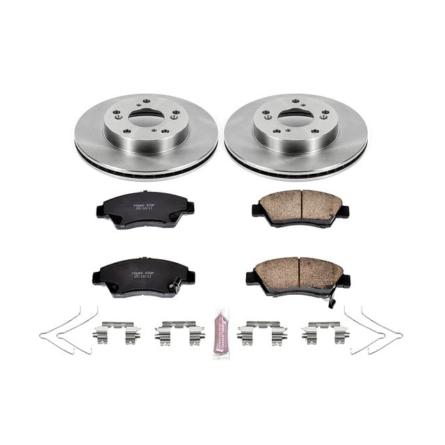 Power Stop Autospecialty KOE6317 Front Replacement Brake Kit-OE Brake Rotors & Ceramic Brake Pads For Acura ILX 2013-2015, Honda Civic 2012-2015 [Model Specific]