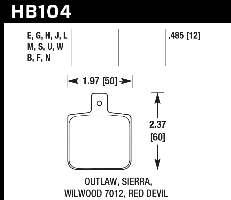 Hawk Performance HPS Performance Street Brake Pads HB104F.485