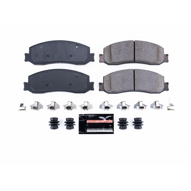 Power Stop Z23-1631 Z23 Evolution Sport Carbon Fiber Infused Ceramic Brake Pads with Hardware For Ford F-250 Super Duty 2012 | Ford F-350 Super Duty 2012 [Vehicle Specific]