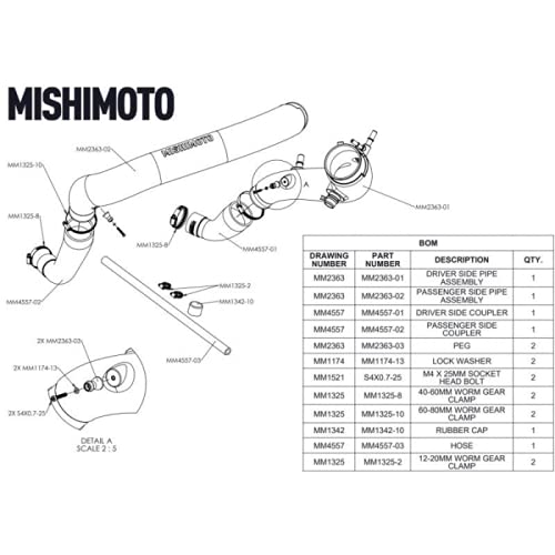 Mishimoto Turbo Inlet Tube Kit MMAI-F35T-17T, Compatible With Ford F-150 3.5L EcoBoost 2017-2020