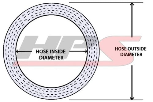 Red HPS 5/32" high temp reinforced silicone heater hose tubing, 10 feet length, Max Temperature Rating: 350F, Bend Radius: 3/4"