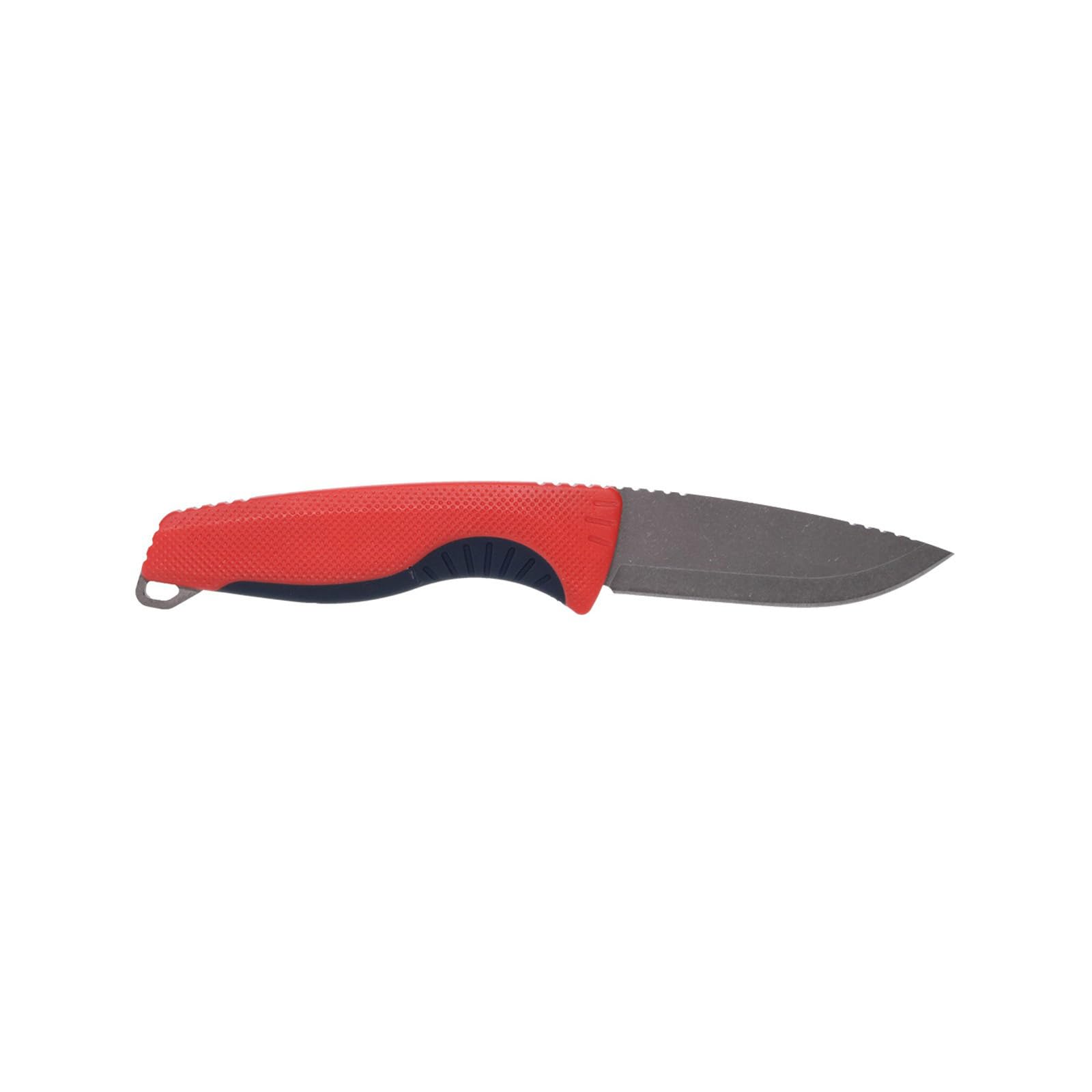 SOG Aegis FX Outdoor Survival Fixed Blade Knife | CRYO 4116 Krupps Steel | GRN Rubber Handle | UMS Sheath, Rescue Red/Indigo