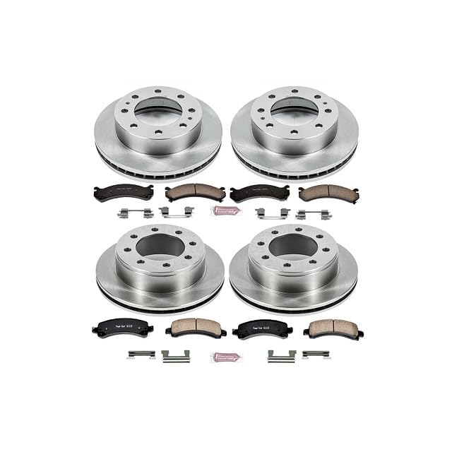 POWERSTOP Autospecialty KOE2029 Front and Rear Replacement Brake Kit-OE Brake Rotors & Ceramic Brake Pads