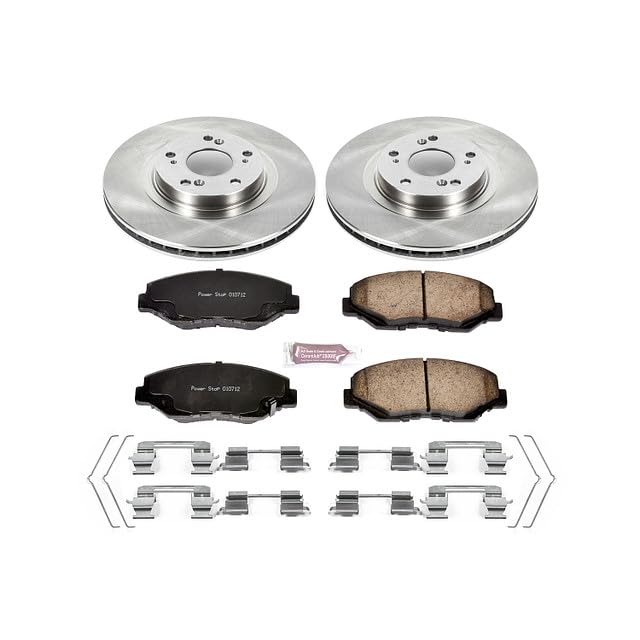 Brake Kit Power Stop For ILX 2013-2015, CR-V 2005-2006, Civic 2012-2015 [Model Specific] - Autospecialty Front OE Disc Rotors & Ceramic Brake Pads Replacement, KOE3055