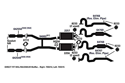 Exhaust Muffler AP Exhaust Products 2256